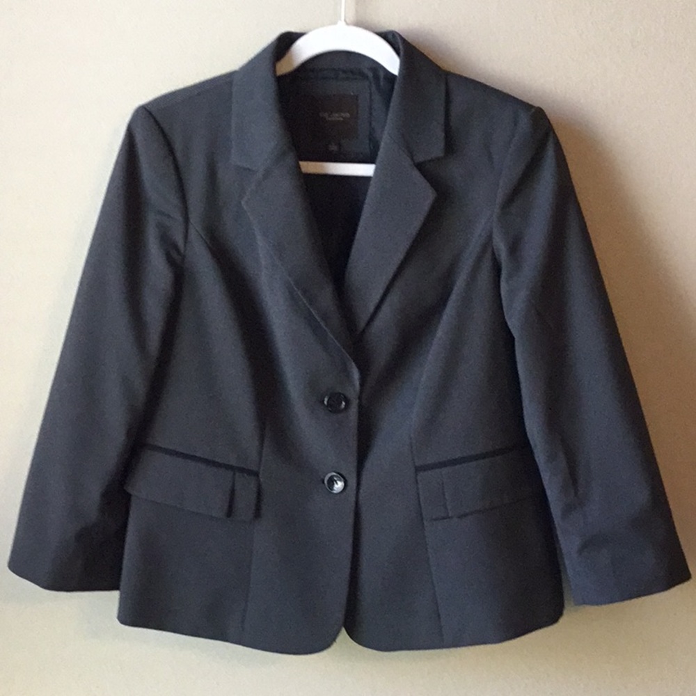 The Limited Collection Gray, 3/4 Sleeve Blazer, L